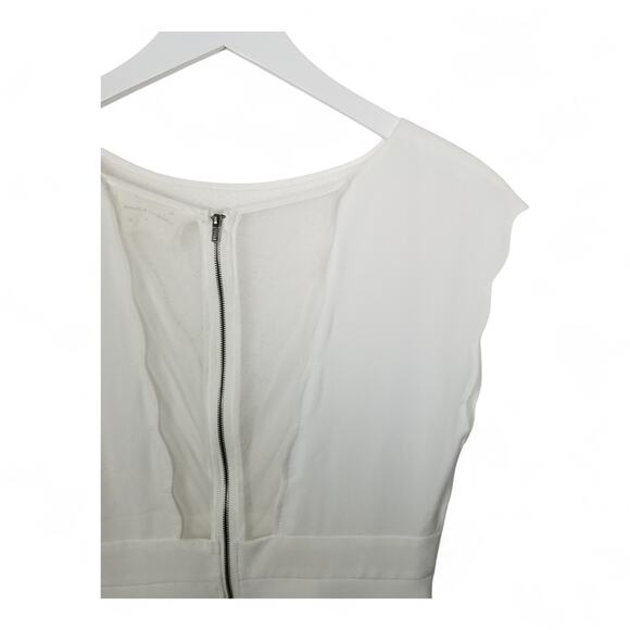 Urban Outfitters Coincidence & Chance White Tiered Mesh Panel Dress - Picture 5 of 9